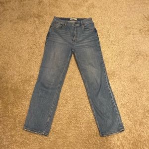 Abercrombie High Rise Ankle Straight Jeans